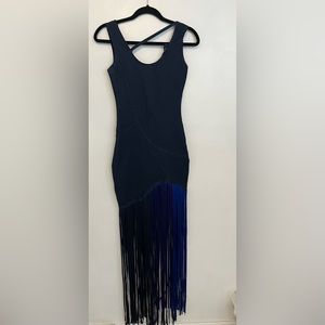 Bandage blue party dress